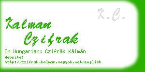 kalman czifrak business card