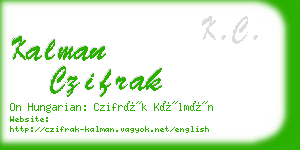 kalman czifrak business card